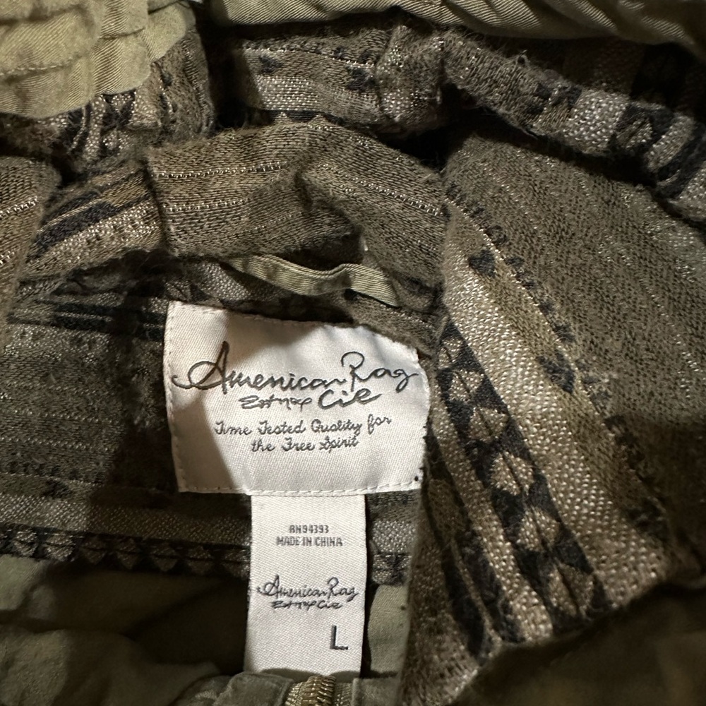 American Rag Olive Patterned Jacket - image 14